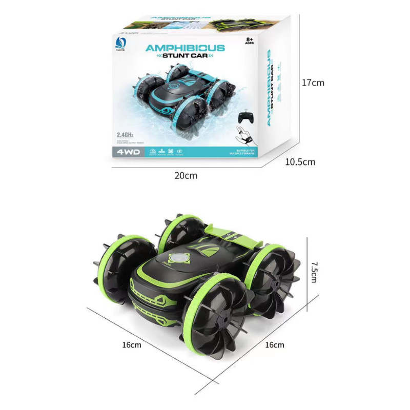 ของเล่นรถ RC ไฮเทค 4WD สะเทินน้ำสะเทินบก Stunt RC รถพร้อมแสงเสียงท่าทางควบคุม 360 ° รถปั่นไฟฟ้าของเล่นสำหรับเด็ก