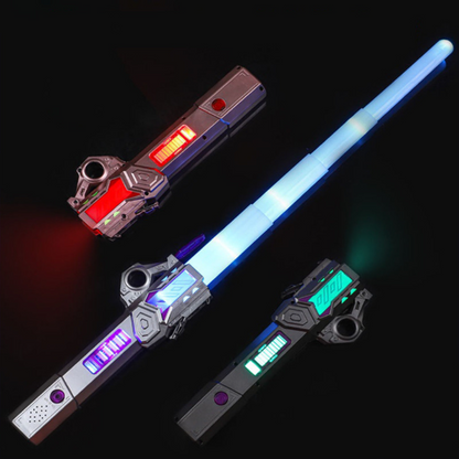 2 in 1 ไลท์เซเบอร์ Star Wars 7 สี 2 ชิ้น ดาบเลเซอร์พับเก็บได้เปลี่ยนสีเหนี่ยวนำ แท่งเรืองแสง LED ดาบแฟลช หลายรูปแบบ