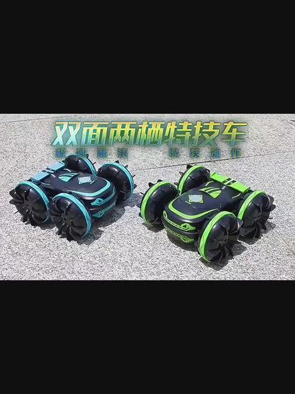 ของเล่นรถ RC ไฮเทค 4WD สะเทินน้ำสะเทินบก Stunt RC รถพร้อมแสงเสียงท่าทางควบคุม 360 ° รถปั่นไฟฟ้าของเล่นสำหรับเด็ก