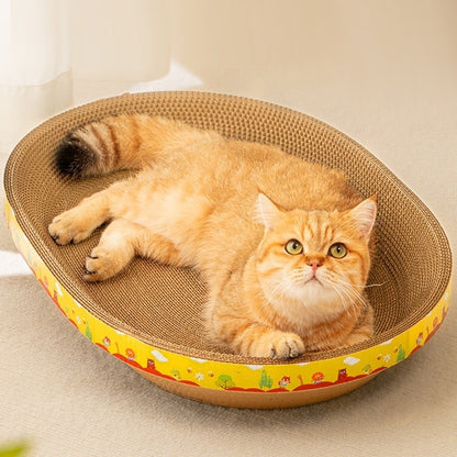 อ่างลับเล็บแมวทรงวงรี S / M / L / XL ที่ฝนเล็บแมว ที่ลับเล็บแมว Cat scratcher คุณภาพดี ราคาดีที่สุด แถมฟรี! แคทนิป 1 ซอง