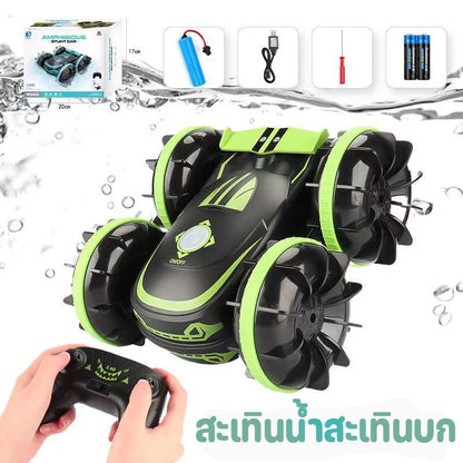 ของเล่นรถ RC ไฮเทค 4WD สะเทินน้ำสะเทินบก Stunt RC รถพร้อมแสงเสียงท่าทางควบคุม 360 ° รถปั่นไฟฟ้าของเล่นสำหรับเด็ก